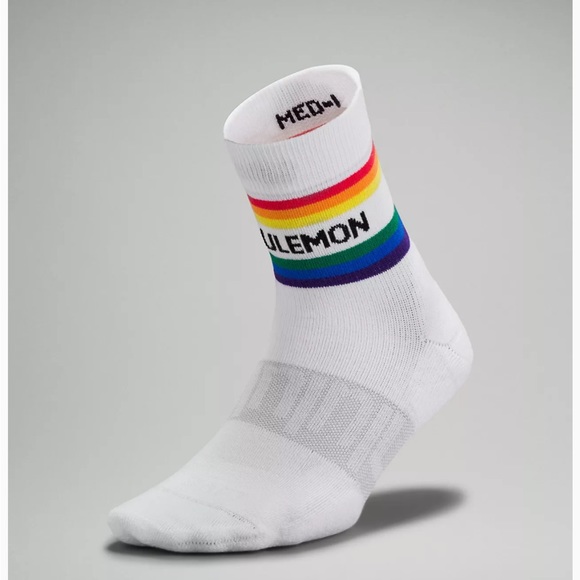 Lululemon Women's Daily Stride Mid-Crew Socks Stripe - white - Picture 1 of 6